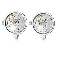 Carica l'immagine nel visualizzatore di Gallery, HONEY BEAR Uomo Orologiore i gemelli movimento d'epoca con Gift Argento - Ilgrandebazar