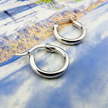 Carica l'immagine nel visualizzatore di Gallery, Orecchini a cerchio in argento Sterling da 13 mm, idea regalo per ragazze...