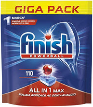 Carica l'immagine nel visualizzatore di Gallery, Finish All in 1 Max Pastiglie Lavastoviglie, Regular, 110 Capsule - Ilgrandebazar
