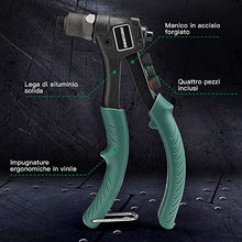 Carica l'immagine nel visualizzatore di Gallery, Rivettatrice, METAKOO Pistola per Rivetti con 40 Rivetti, Testine MHR01H