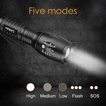 Carica l'immagine nel visualizzatore di Gallery, Linkax Torcia LED alta potenza elettrica Torce Flashlight 800LM...