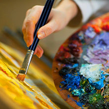 Carica l'immagine nel visualizzatore di Gallery, Xpassion Set di Pennelli per Acrilico Acquerello e Pittura ad Olio in Nero