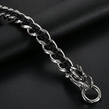 Carica l'immagine nel visualizzatore di Gallery, OIDEA Bracciale Braccialetto Uomo Pelle Acciaio Inox Collegamento... - Ilgrandebazar