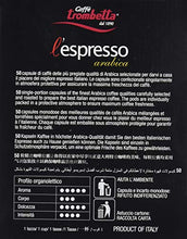 Carica l'immagine nel visualizzatore di Gallery, Caffè Trombetta L'Espresso Arabica - Confezione da 50 Capsule - Ilgrandebazar