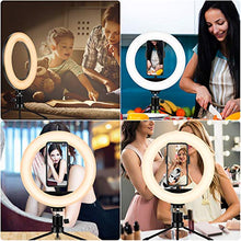 Carica l'immagine nel visualizzatore di Gallery, Selfie Luce LED Anello, 8" Lampada Anulare con Treppiede e Scrivania da