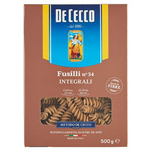 Carica l'immagine nel visualizzatore di Gallery, De Cecco Pasta Integrale Fusilli - 500 g