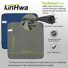 Carica l'immagine nel visualizzatore di Gallery, KinHwa Salviette in Microfibra Ultra-Morbida 30cmx30cm, Grigio+blu