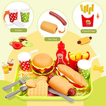 Carica l'immagine nel visualizzatore di Gallery, Buyger Vassoio Hamburger e Hotdog Cucina Cibo Giocattoli per Bambini