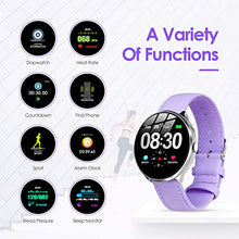 Carica l'immagine nel visualizzatore di Gallery, Smartwatch Impermeabile Donna, GOKOO Orologio Intelligente Donna Viola - Ilgrandebazar