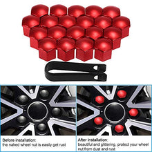 Carica l'immagine nel visualizzatore di Gallery, KKmoon Copriruota per Auto, 20 Pezzi Tappi Dado da 17 mm Universali Rosso