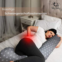 Carica l'immagine nel visualizzatore di Gallery, Cuscino Gravidanza per dormire Cuscini Allattamento Grigio con stelle bianche - Ilgrandebazar