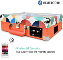 Carica l'immagine nel visualizzatore di Gallery, DIGITNOW! Giradischi Bluetooth a 3 Velocità, Convertitore Portatile M46-Color