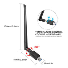 Carica l'immagine nel visualizzatore di Gallery, Adattatore Antenna WiFi USB, synmixx Dual Band Chiavetta 1200Mbps... - Ilgrandebazar