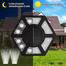 Carica l'immagine nel visualizzatore di Gallery, Fenvella Luci Giardino 12 LEDs, Solari per IP67 4 Pezzi