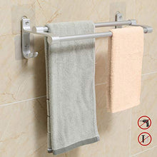 Carica l'immagine nel visualizzatore di Gallery, Hawsam Doppia Asta per Asciugamano da Bagno Senza Perforazione - 1 Pezzo - Ilgrandebazar