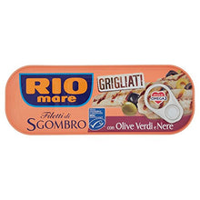 Carica l'immagine nel visualizzatore di Gallery, Rio Mare Filetti Di Sgombro Grigliati Con Olive Verdi E Nere, Ricco Omega...