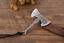 Carica l'immagine nel visualizzatore di Gallery, Skyrim Wicca Doppia Assi Nordic Ciondolo Cera collane Gioielli Antique Silver