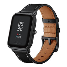 Carica l'immagine nel visualizzatore di Gallery, Aresh per Huami Amazfit bip giovanile, cinturino in pelle regolabile HM-Black