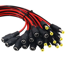 Carica l'immagine nel visualizzatore di Gallery, Yeung Qee 10 maschio 10 femmina 2.1 mm x 5.5 DC treccia cavo con...