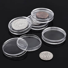 Carica l'immagine nel visualizzatore di Gallery, Hicarer 25 mm Capsule di Monete Trasparente Rotondo Portamonete in Plastica... - Ilgrandebazar