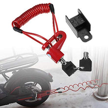 Carica l'immagine nel visualizzatore di Gallery, GOZAR Scooter Elettrico Antifurto in Acciaio Wire Lock Freni A Disco Rosso