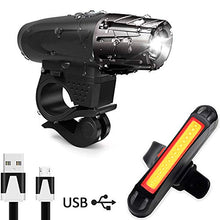 Carica l'immagine nel visualizzatore di Gallery, AMANKA Luce Bici, Luci LED per Bicicletta Ricaricabili USB Impermeabile,...