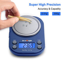 Carica l'immagine nel visualizzatore di Gallery, ACCUWEIGHT 255 Mini Bilancia di Precisione Digitale per Cucina 300g/0.01g