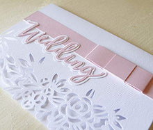 Carica l'immagine nel visualizzatore di Gallery, Wedding - Matrimonio - super bianco - traforato - biglietto d'auguri... - Ilgrandebazar
