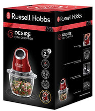 Carica l'immagine nel visualizzatore di Gallery, Russell Hobbs Desire Tritatutto, 200 W, 1 L, Rosso