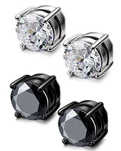 Carica l'immagine nel visualizzatore di Gallery, Sailimue Acciaio inossidabile magnetico Orecchini Stud per uomo donna unisex...
