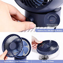 Carica l'immagine nel visualizzatore di Gallery, Ventilatore, TedGem Ventilatore USB da Tavolo Mini Blu