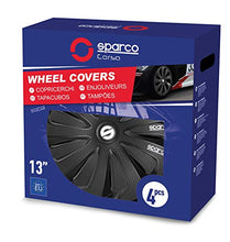 Carica l'immagine nel visualizzatore di Gallery, Sparco SPC1574BKC Set copricerchi Sicilia, 15, nero/carbone - Ilgrandebazar