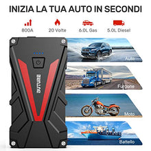 Carica l'immagine nel visualizzatore di Gallery, BuTure Avviatore di Emergenza, 800A 12800mAh Batterie Portatile...