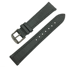 Carica l'immagine nel visualizzatore di Gallery, Quick Release nylon Sailcloth Watch Band, 5 colori in 18mm, Dark Grey - Ilgrandebazar