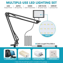 Carica l'immagine nel visualizzatore di Gallery, Neewer Kit 2pz Video Luce LED a USB Dimmerabile 5600K e Morsetto da Tavolo &amp;...