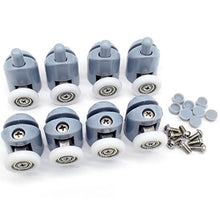 Carica l'immagine nel visualizzatore di Gallery, YUANQIAN - Set di 8 rulli per box doccia da 25 mm, con guide pulegge
