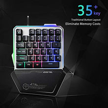 Carica l'immagine nel visualizzatore di Gallery, Lexon tech Tastiera da Gioco USB a Una Mano G40, 35 Tasti cablati con G40