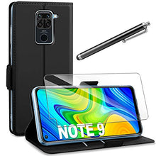 Carica l'immagine nel visualizzatore di Gallery, AROYI Cover Xiaomi Redmi Note 9 Nero+HD Pellicola Protettiva,Custodia Flip...