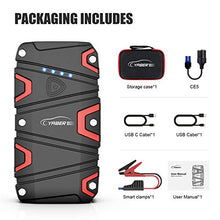 Carica l'immagine nel visualizzatore di Gallery, YABER Avviatore Emergenza per Auto, 1200A Jump Starter Auto Portatile(Fino a...