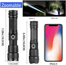 Carica l'immagine nel visualizzatore di Gallery, Torcia LED USB Ricaricabili, Potente 4000 Lumen XHP50 Militare...