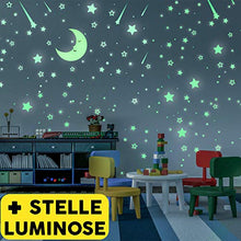 Carica l'immagine nel visualizzatore di Gallery, Stelle Adesive Fluorescenti e Grande Luna | Nuovo Set di 328 Pezzi Stickers...