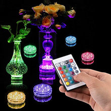 Carica l'immagine nel visualizzatore di Gallery, Set di 4 Pezzi Luce a LED RGB Sommergibile Luci Multicolori impermeabili 4 X...