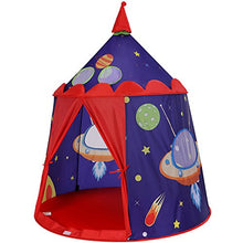 Carica l'immagine nel visualizzatore di Gallery, SONGMICS Tenda da Gioco Castello con Astronavi per Ragazzi e Bambini, rosso - Ilgrandebazar