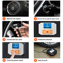 Carica l'immagine nel visualizzatore di Gallery, TowerTop Compressore Aria Portatile Auto, 12V DC Mini Pompa Elettrica con...