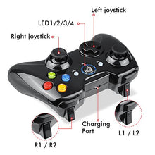 Carica l'immagine nel visualizzatore di Gallery, EasySMX Joystick, Controller Wireless, KC-8236 Gamepad Wireless 2.4G, Black