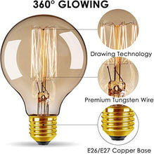 Carica l'immagine nel visualizzatore di Gallery, NOVSIGHT 4 Pezzi Lampadine Edison Industriali E27 40W Bianco Caldo 4 - Ilgrandebazar