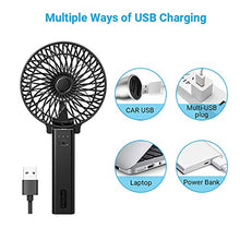 Carica l'immagine nel visualizzatore di Gallery, EasyAcc Mini Ventilatore Portatile USB, 3350mAh Batteria 3350mah, Nero