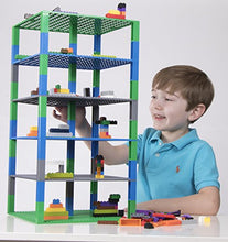 Carica l'immagine nel visualizzatore di Gallery, Strictly Briks Set per Costruzione Torre - Include 6 basi Blu/Verde/Grigio