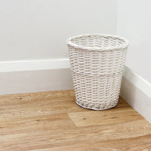 Carica l'immagine nel visualizzatore di Gallery, JVL – Rotonda Split Willow Cestino, Bianco, 28 x 28 cm - Ilgrandebazar