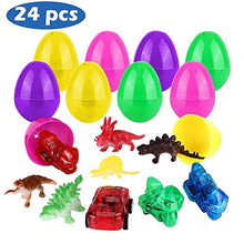 Carica l'immagine nel visualizzatore di Gallery, Weeygo Uova di Pasqua, 24 Decorative Plastica con Mini Dinosauri e... - Ilgrandebazar
